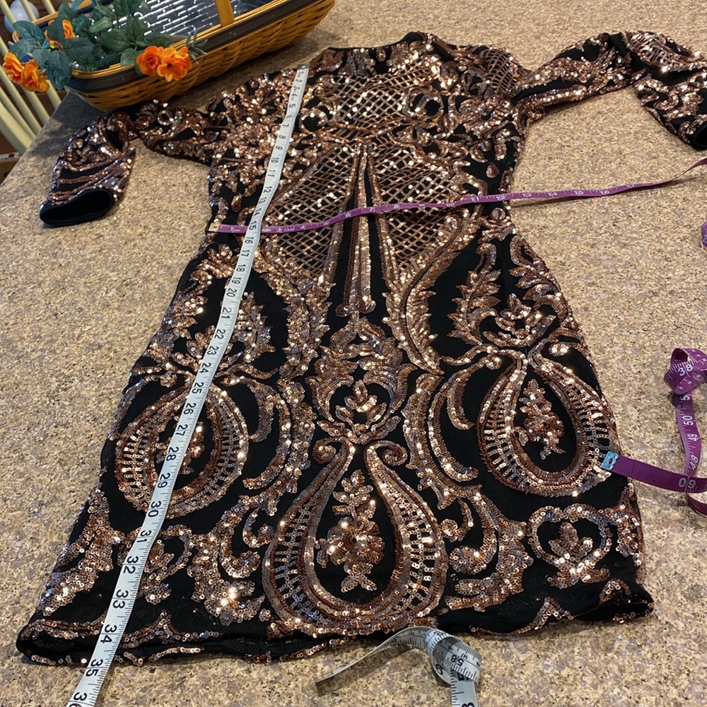 Quiz Sequin Mini Dress Euro 34 GB6 Possibly US Size XS - Picture 8 of 17